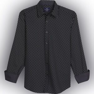 Con.struct  Navy Slim Fit Performance 4-Way Stretch Button Up Shirt - Size Large